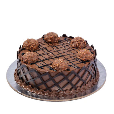 "Round shape Ferro Rocher Chocolate cake - 1kg  (code PC38) - Click here to View more details about this Product